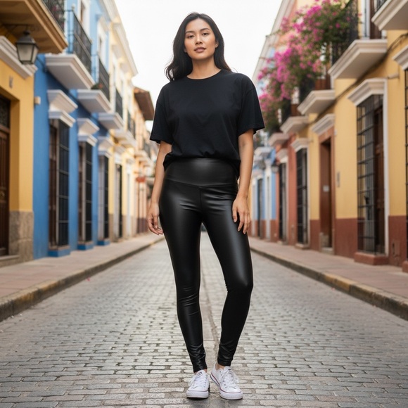 Pants - Black Matte Finish High Quality Vegan Leather Leggings!